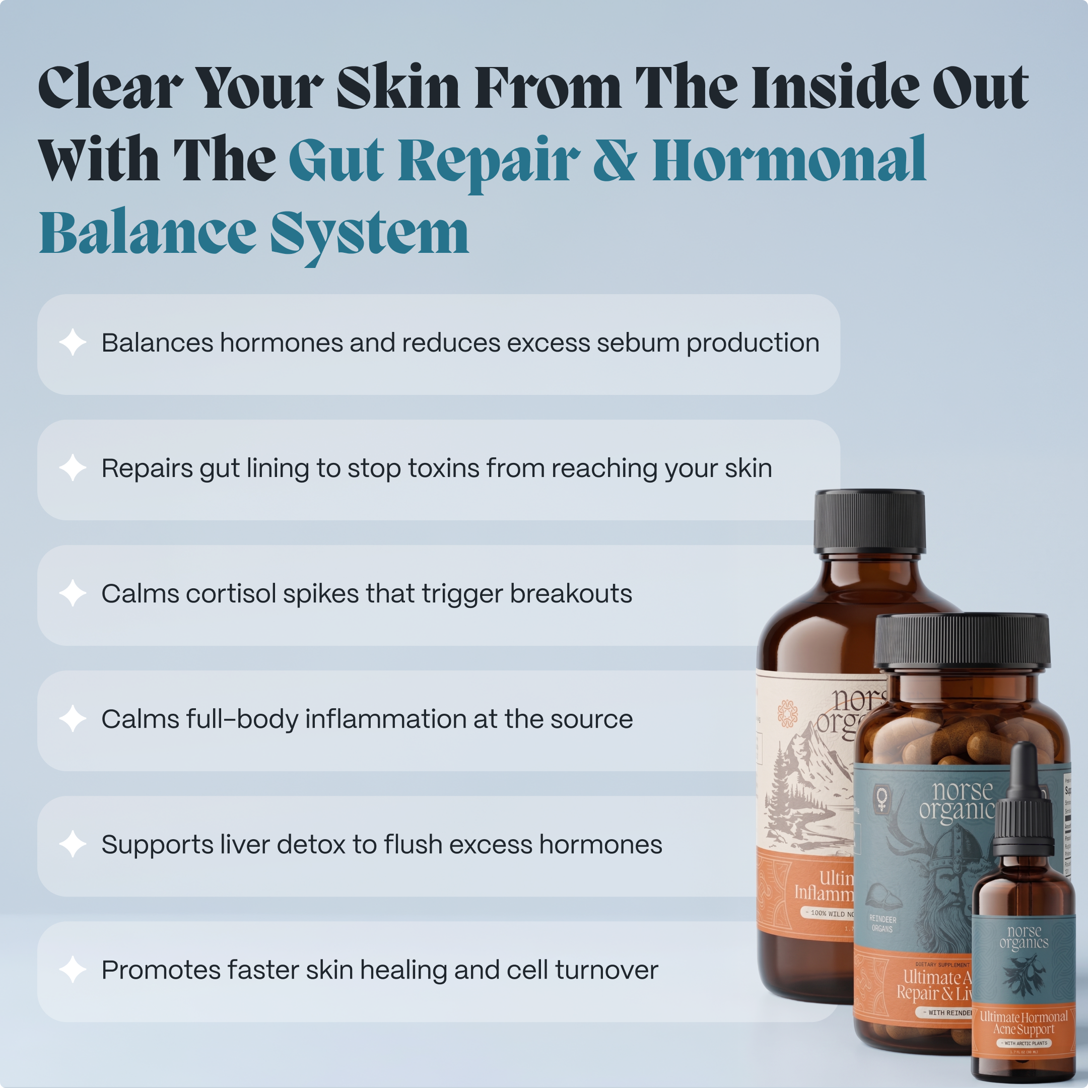 Complete Gut Repair & Hormonal Balance System for Male Acne
